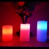 Ensemble 3 bougies multicolores à leds en paraffine