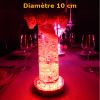 Plateau lumineux à leds rond de 10 cm de diamètre - multicolore