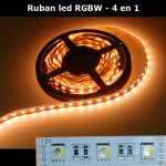 Ruban Led RGB + blanc chaud - 60 Leds/M - 4 en 1