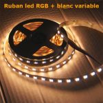 Ruban Led 5-en-1 RGB + blanc variable 60 leds/m