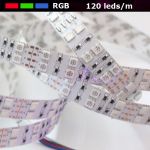 Ruban Led - 120 Leds/M - Non étanche IP20 - RGB 24V vendu au mètre