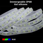 Ruban Led Immergeable IP68 - 30 Leds/M - RGB - Gel silicone