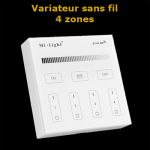 Variateur tactile mural SANS FIL 4 zones pour Strip Led blanc ou une couleur