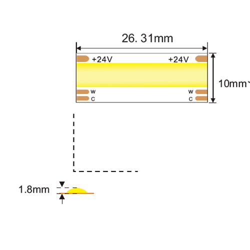 ruban led COB blanc variable pic7