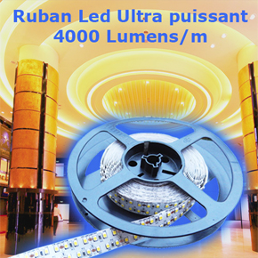 Ruban led SMD 2835 ultra puissant (4000 Lumens par mètre)